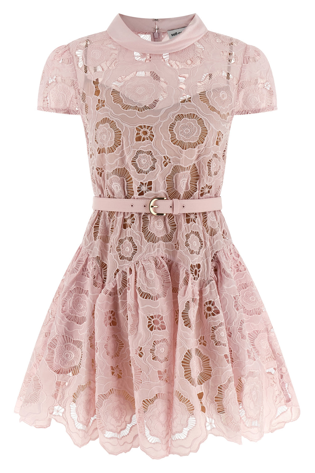 SELF PORTRAIT 'Pink Floral Lace Mini' dress For Women 100% polyester