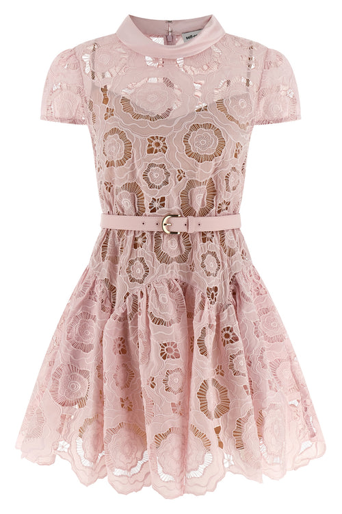 SELF PORTRAIT 'Pink Floral Lace Mini' dress For Women 100% polyester