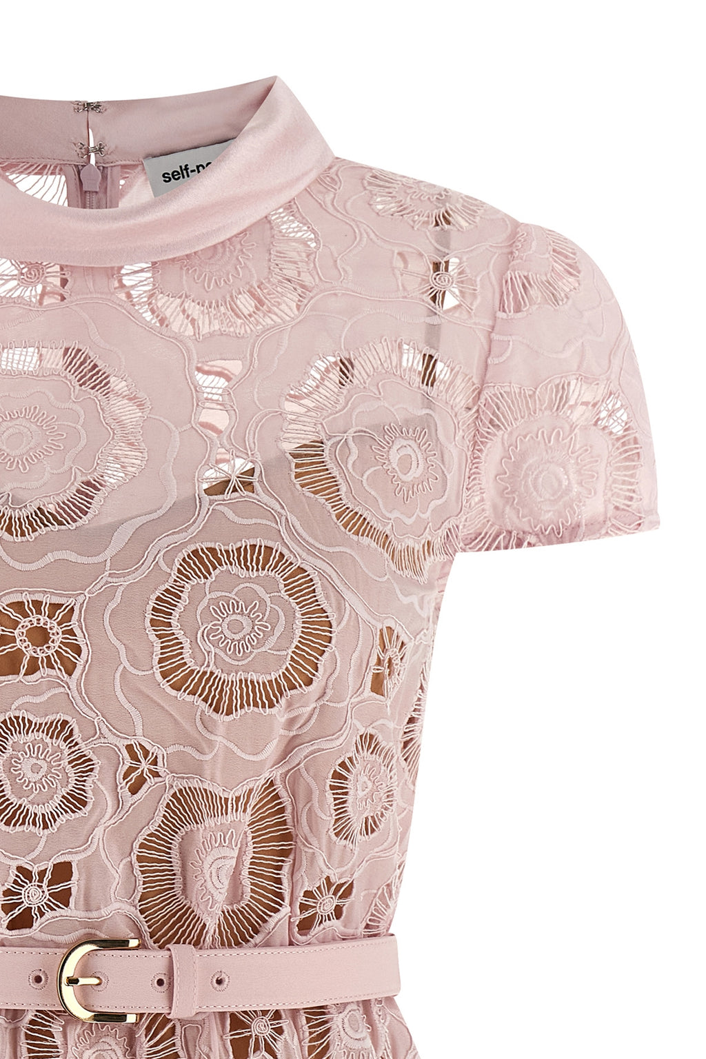 SELF PORTRAIT 'Pink Floral Lace Mini' dress For Women 100% polyester
