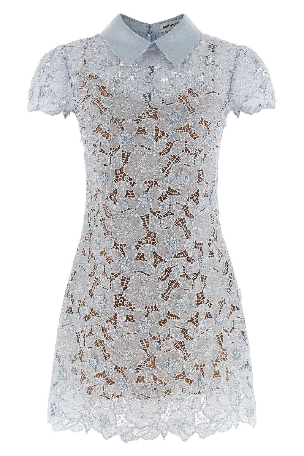 SELF PORTRAIT 'Blue Guipure Lace Mini' dress For Women 100% polyester