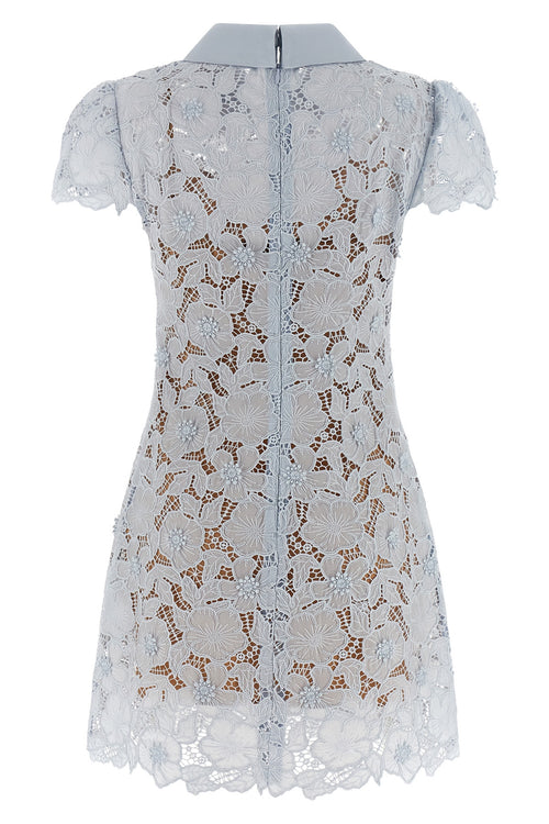 SELF PORTRAIT 'Blue Guipure Lace Mini' dress For Women 100% polyester