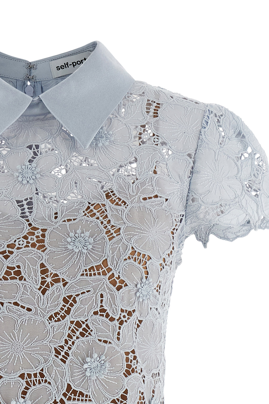 SELF PORTRAIT 'Blue Guipure Lace Mini' dress For Women 100% polyester
