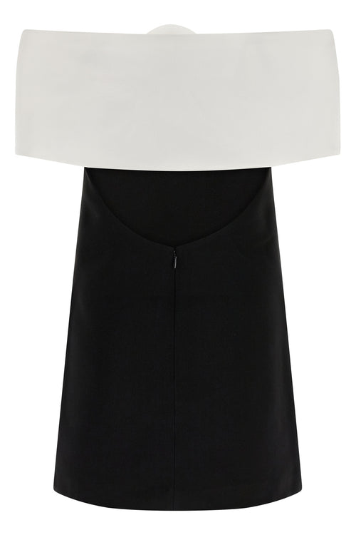 SELF PORTRAIT 'Black Crêpe Flower Mini' dress For Women 100% polyester
