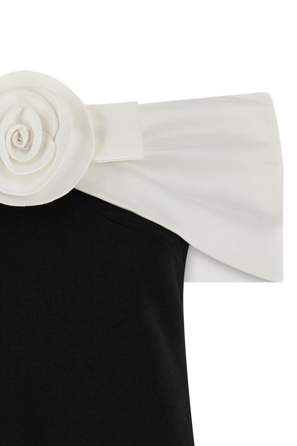 SELF PORTRAIT 'Black Crêpe Flower Mini' dress For Women 100% polyester
