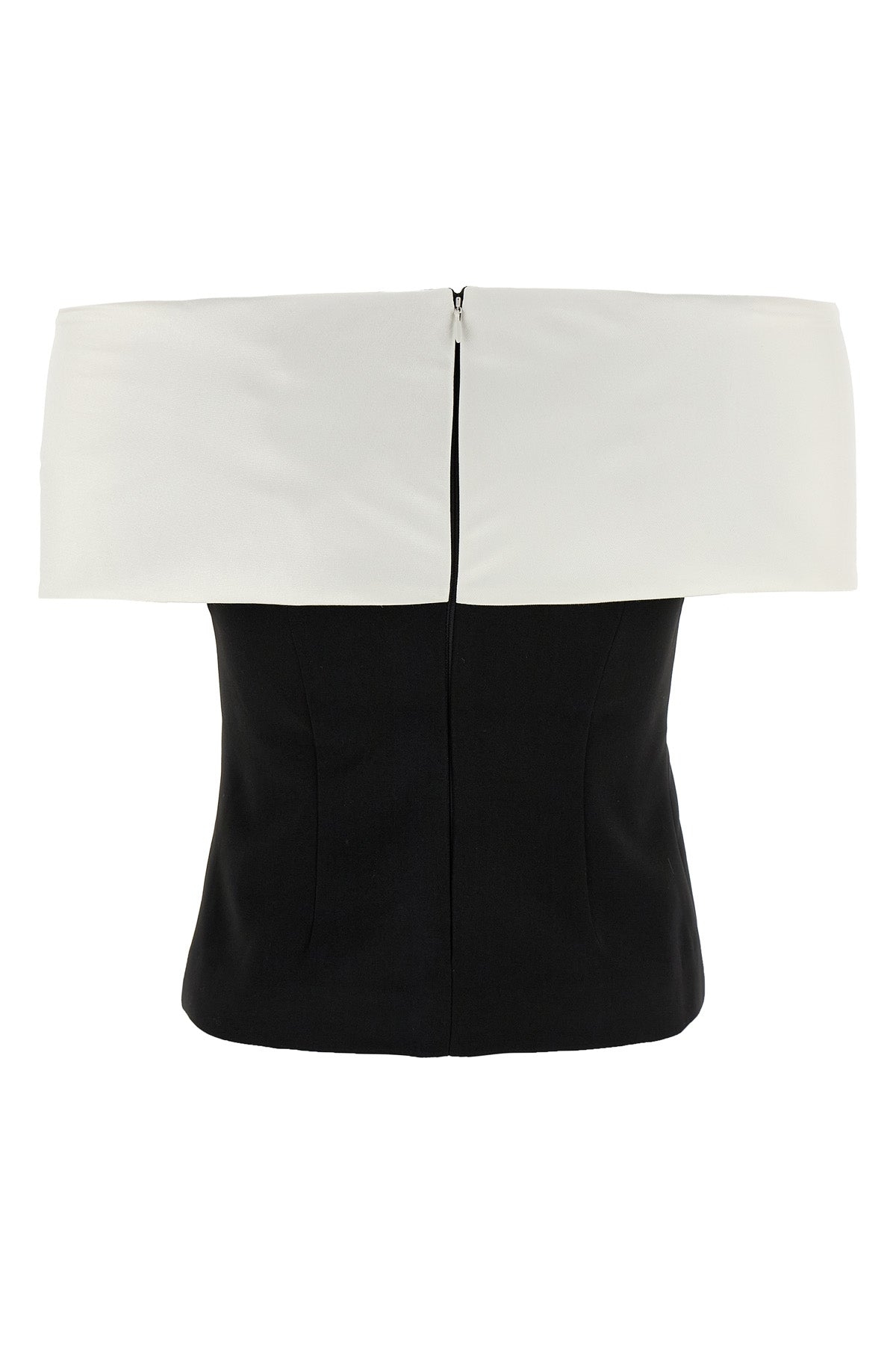 SELF PORTRAIT 'Black Crêpe Flower' top For Women 100% polyester
