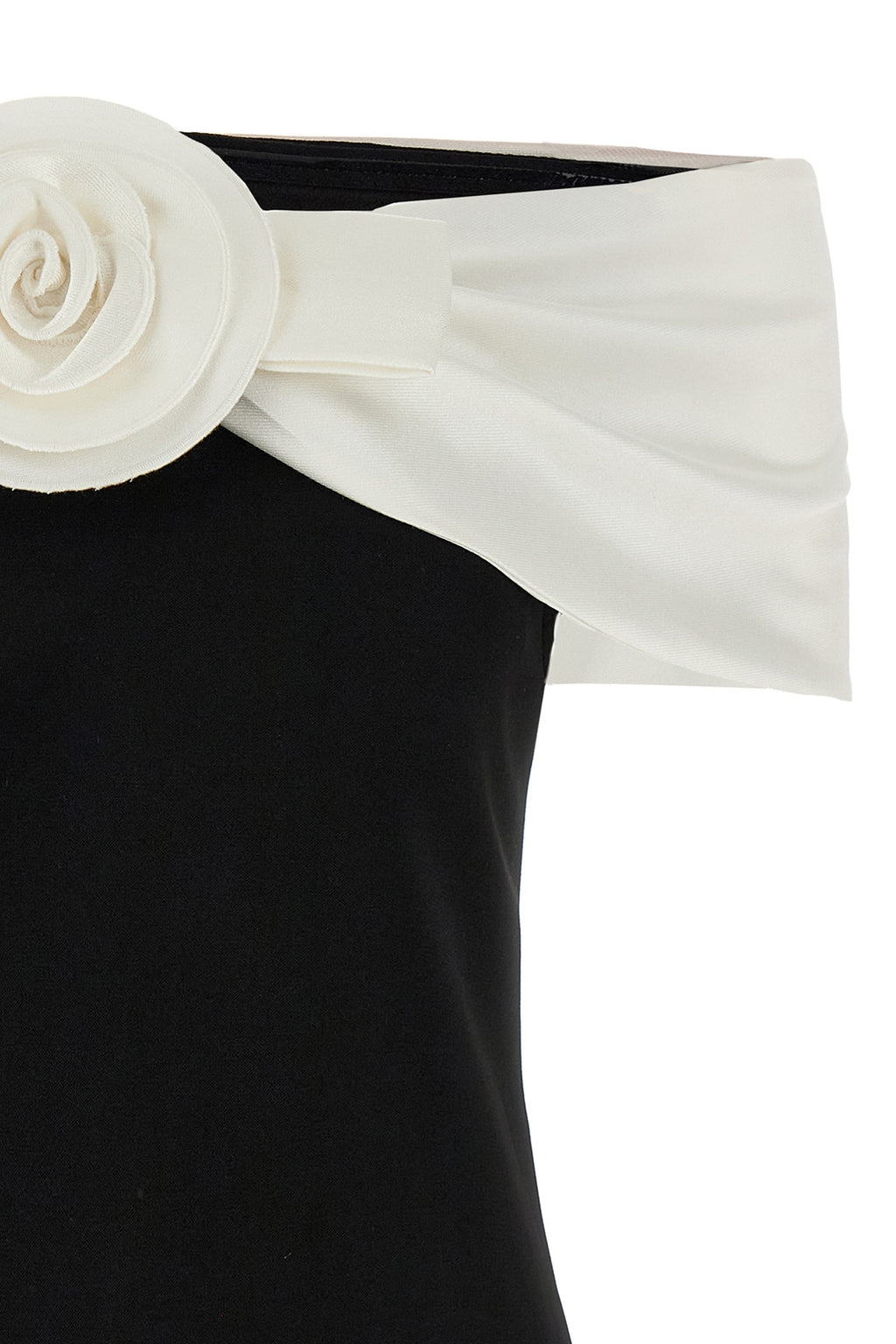 SELF PORTRAIT 'Black Crêpe Flower' top For Women 100% polyester