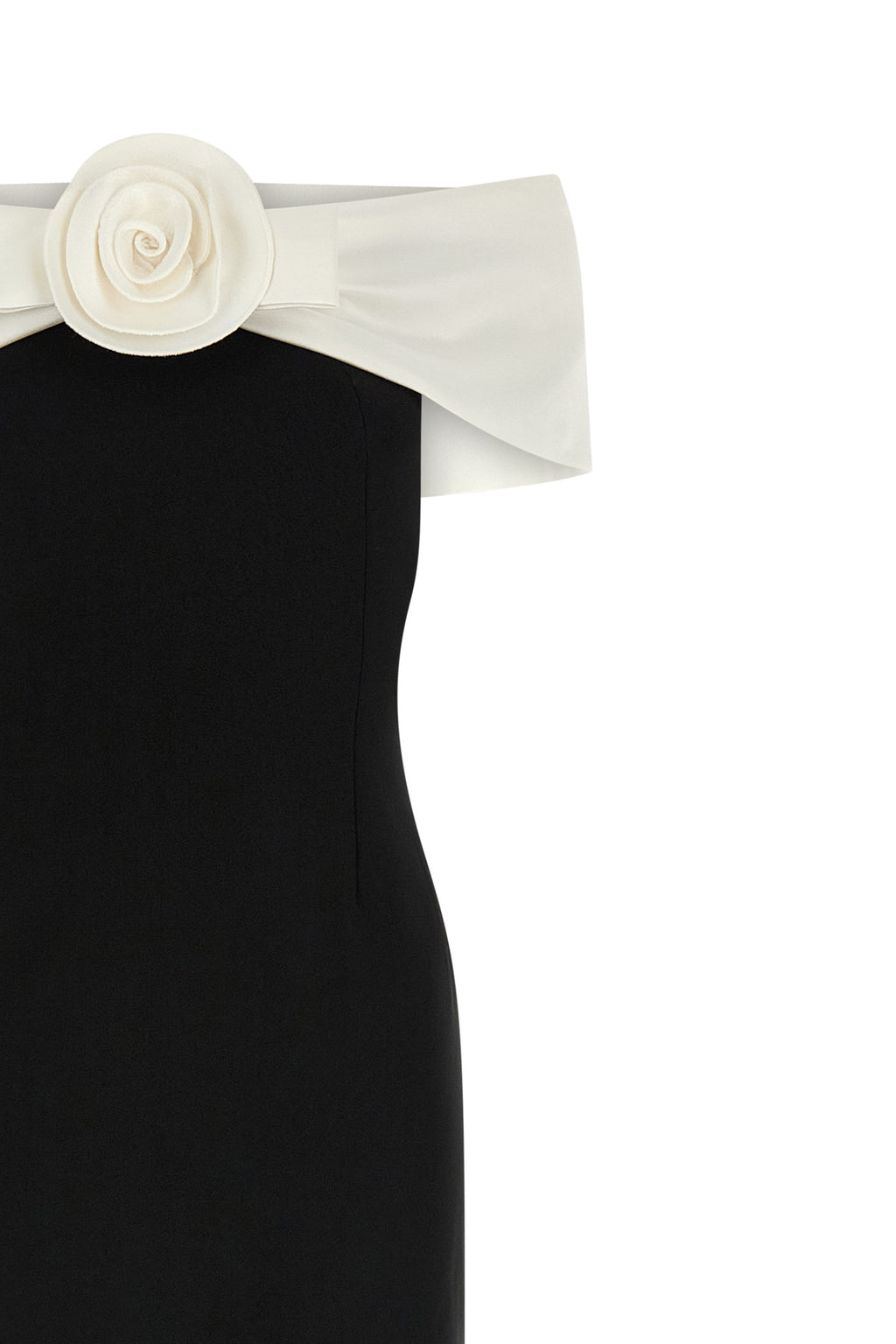 SELF PORTRAIT 'Black Crêpe Flower Maxi' dress For Women 100% polyester