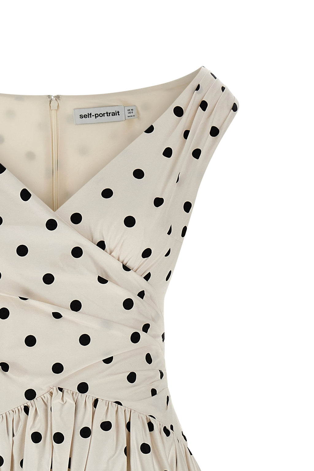 SELF PORTRAIT 'Cream Polka Dot Cotton Midi' dress For Women 100% cotton