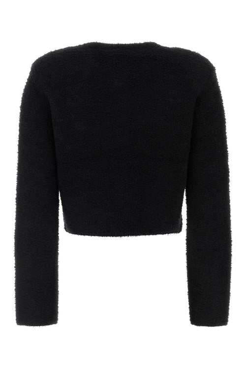 SELF PORTRAIT BLACK CRYSTAL TRIM CARDIGAN For Women Exterior: 46% Polyester 44% Cotton 10% Nylon