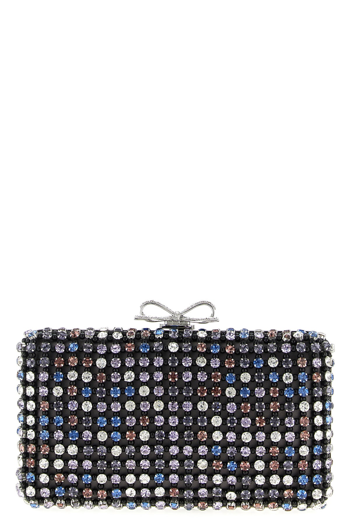 SELF PORTRAIT 'Multi Crystal Chainmail' clutch For Women 93% polyester 7% elastane