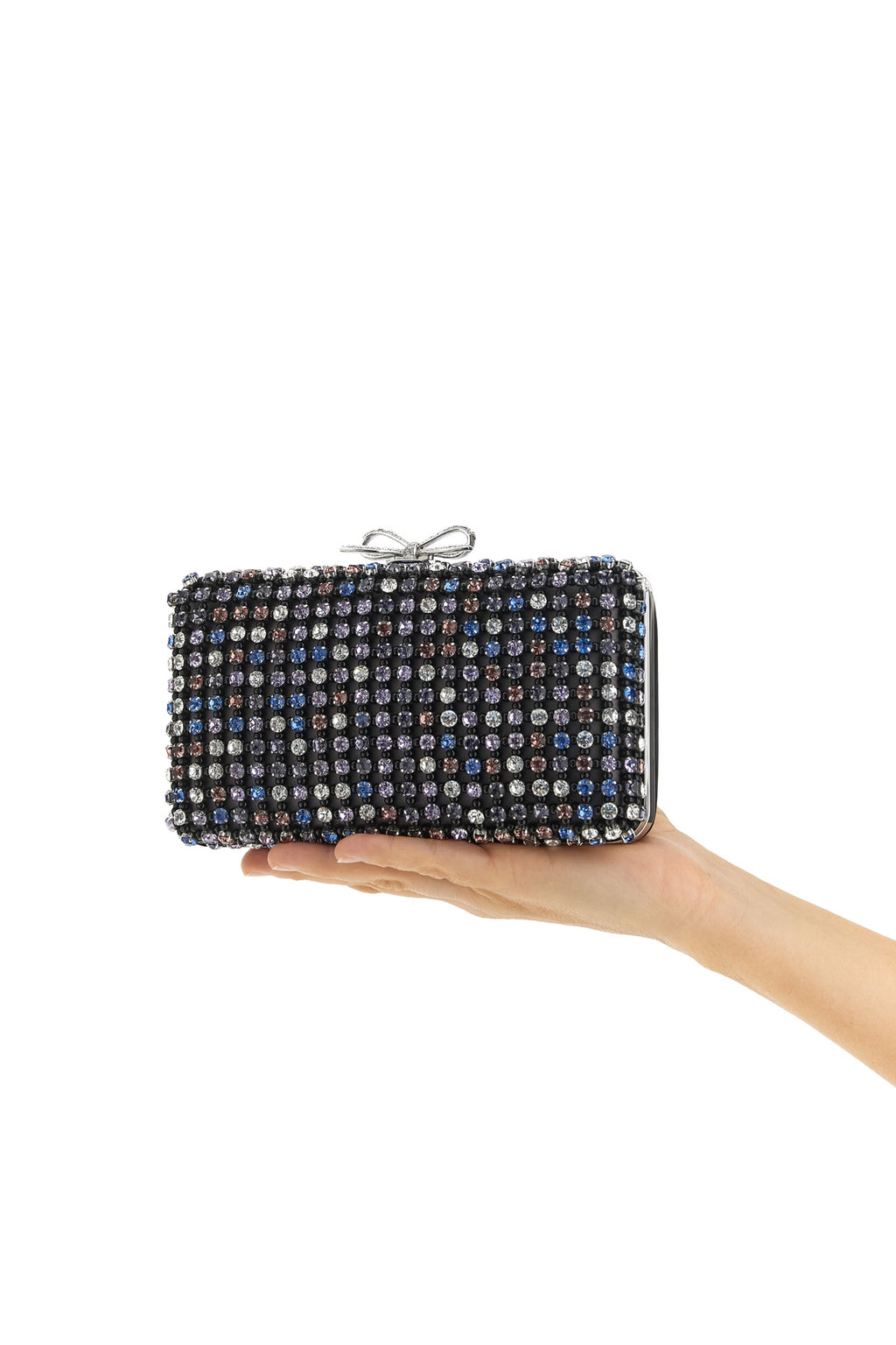 SELF PORTRAIT 'Multi Crystal Chainmail' clutch For Women 93% polyester 7% elastane