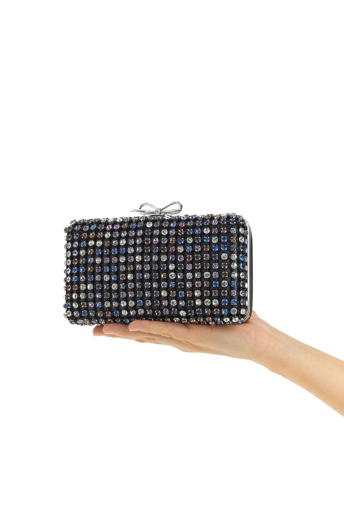 SELF PORTRAIT 'Multi Crystal Chainmail' clutch For Women 93% polyester 7% elastane