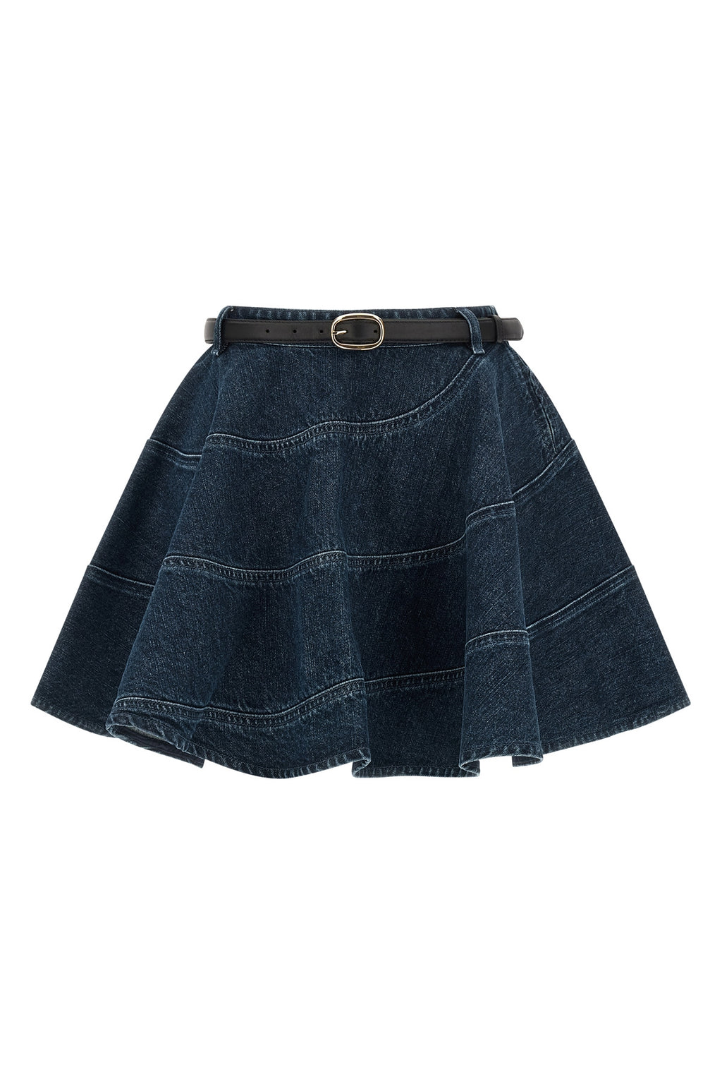 SELF PORTRAIT 'Flared Denim Mini' skirt For Women 100% cotton