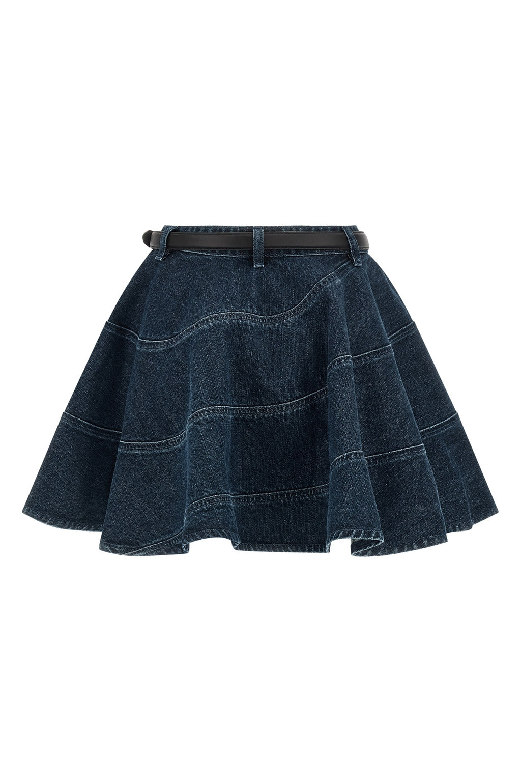 SELF PORTRAIT 'Flared Denim Mini' skirt For Women 100% cotton