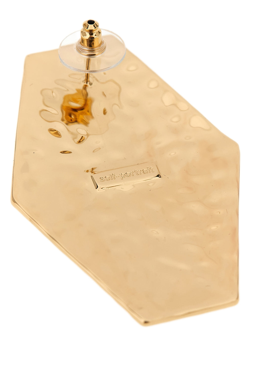 SELF PORTRAIT 'Large Hammered Gold Pearl' earrings