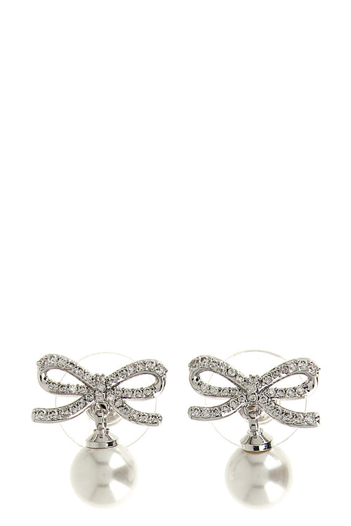 SELF PORTRAIT 'Bow Pearl' earrings For Women 100% copper