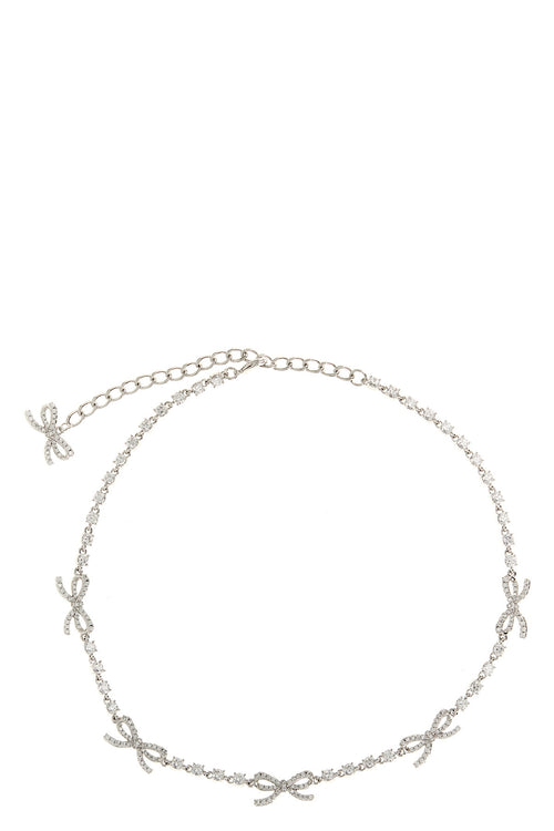SELF PORTRAIT 'Crystal Bow' necklace For Women 100% copper