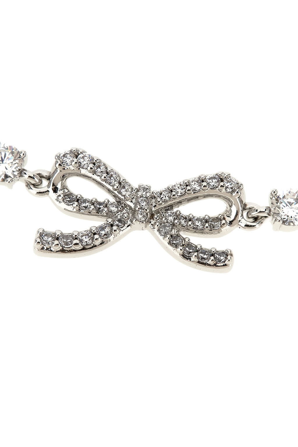 SELF PORTRAIT 'Crystal Bow' necklace