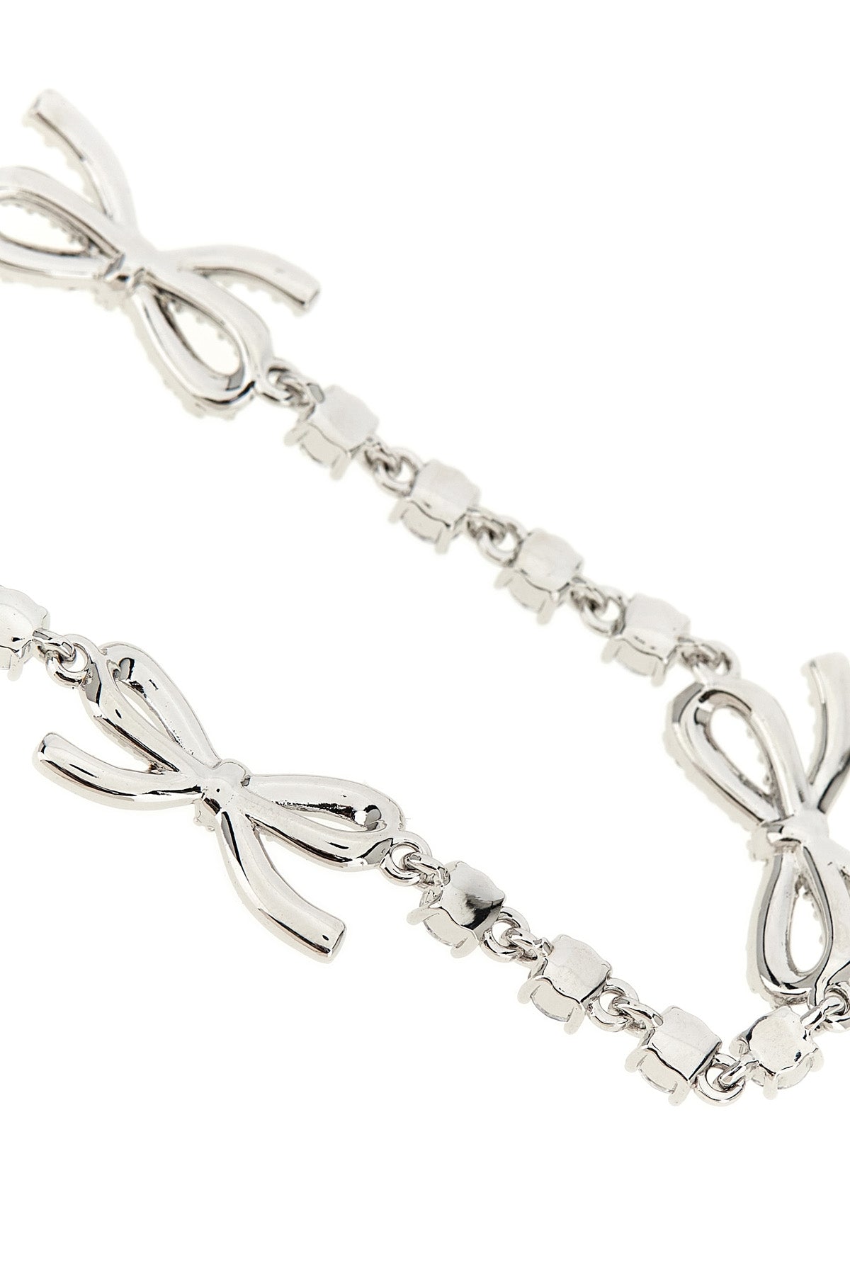 SELF PORTRAIT 'Crystal Bow' necklace