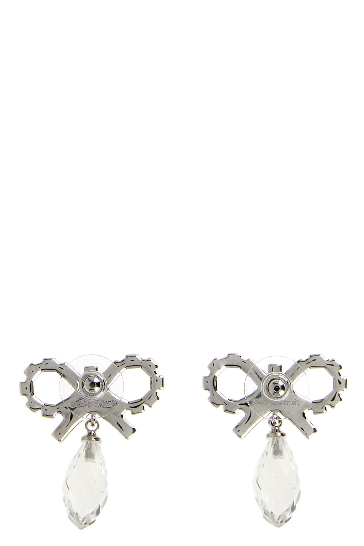 SELF PORTRAIT 'Bow Crystal Droplet' earrings