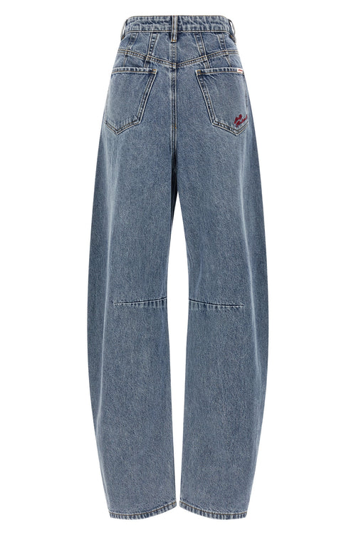 SELF PORTRAIT 'Blue Barrel Leg' jeans For Women 100% cotton