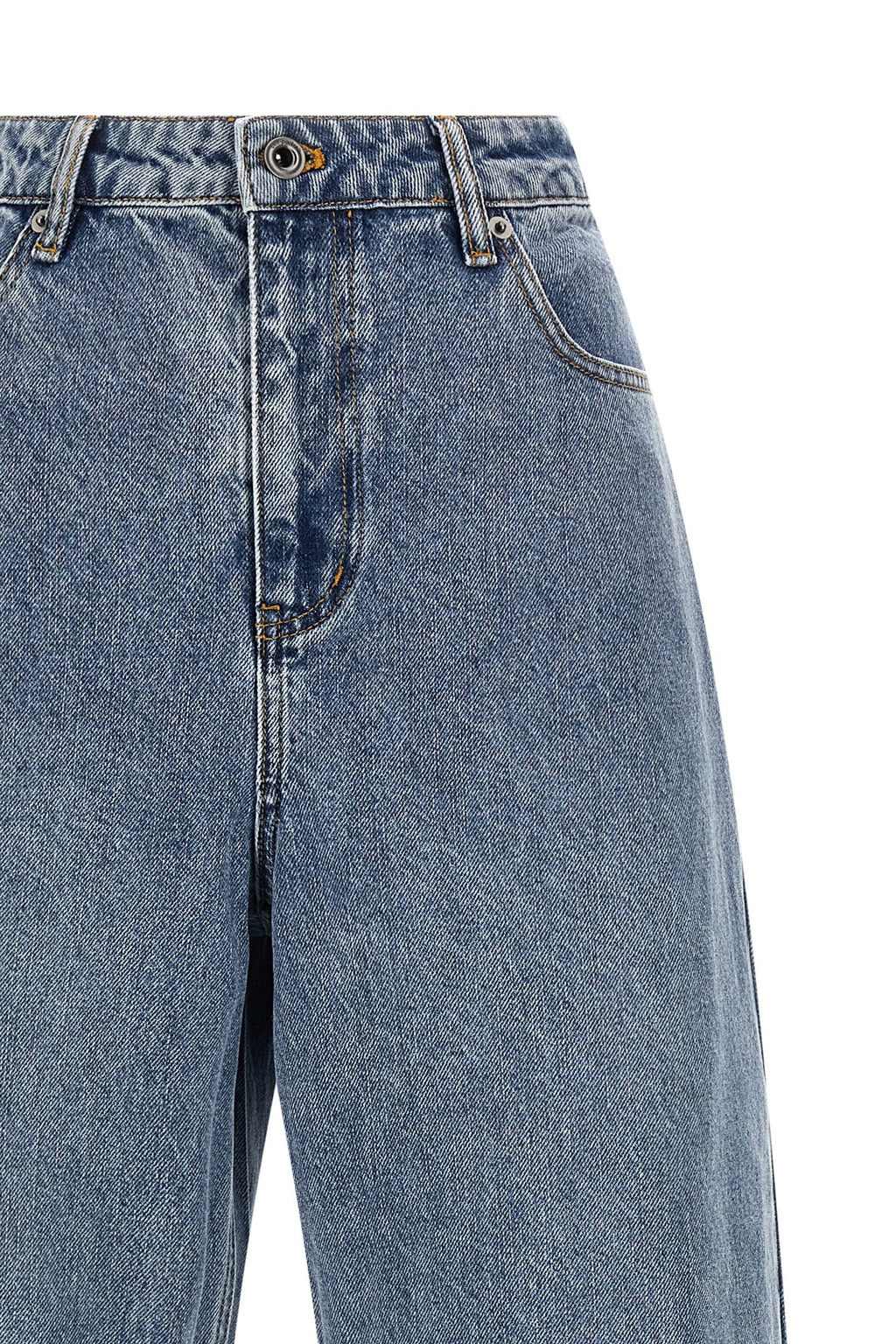 SELF PORTRAIT 'Blue Barrel Leg' jeans