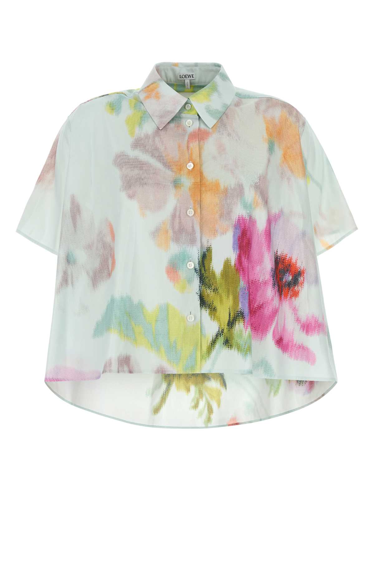 LOEWE SHORT SLEEVE TRAPEZE SHIRT For Women Exterior: 79% Cotton 21% Silk