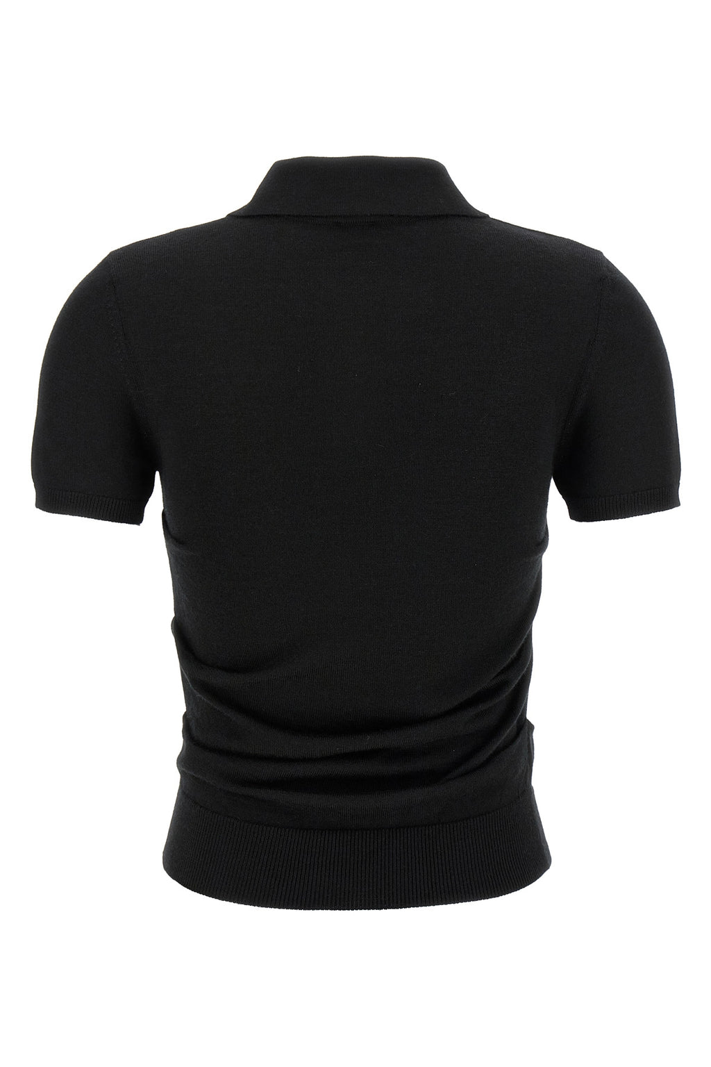 LOEWE Curled hips polo shirt For Women 77% ws, 22% silk, 1% pl