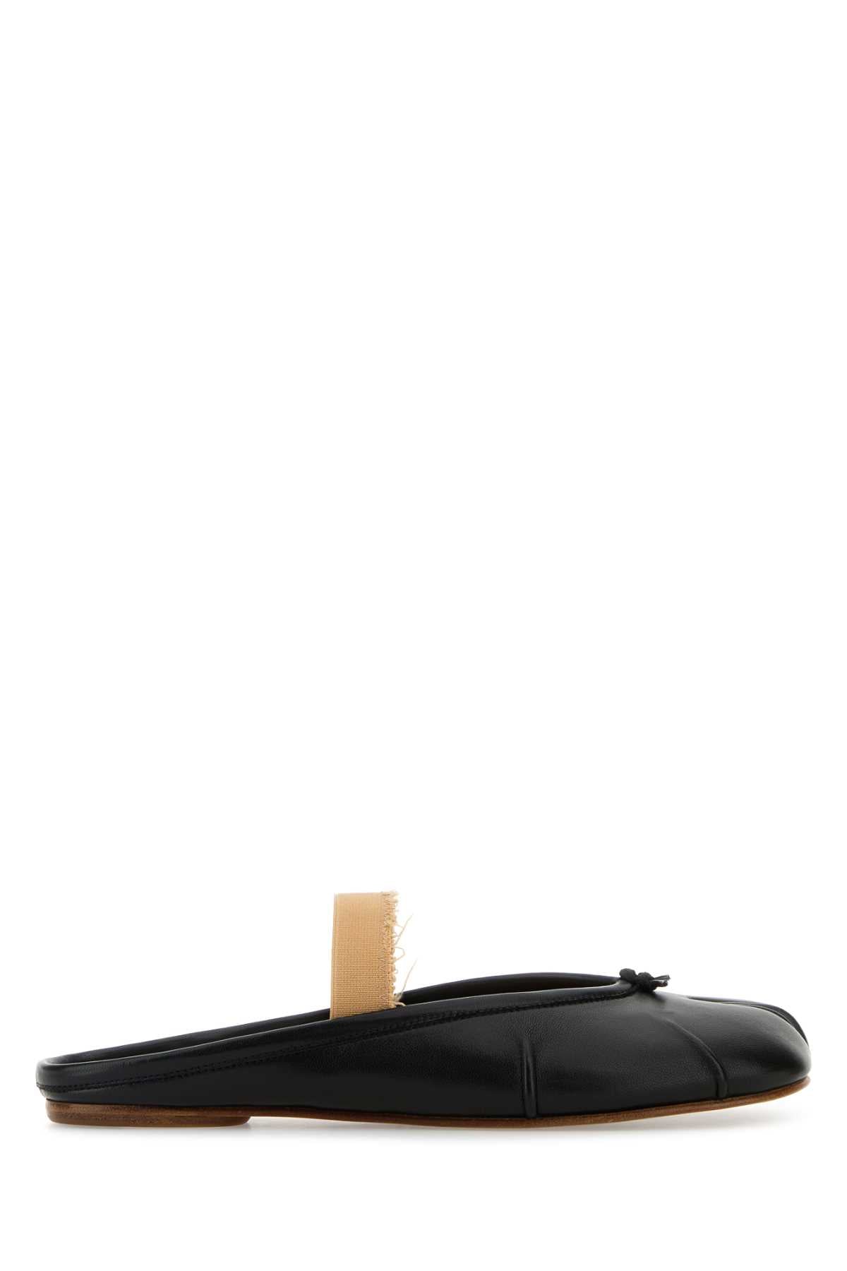 MAISON MARGIELA TABI BALLERINA MULE ELASTIC BAND For Women Tomaia: 100% Pelle Ovina - Contrasto: 74% Poliestere 26% Gomma - Fodera: 100% Pelle Ovina - Interno: 100% Pelle Ovina - Suola: 100% Pelle Bovina - Contrasto: 100% Gomma