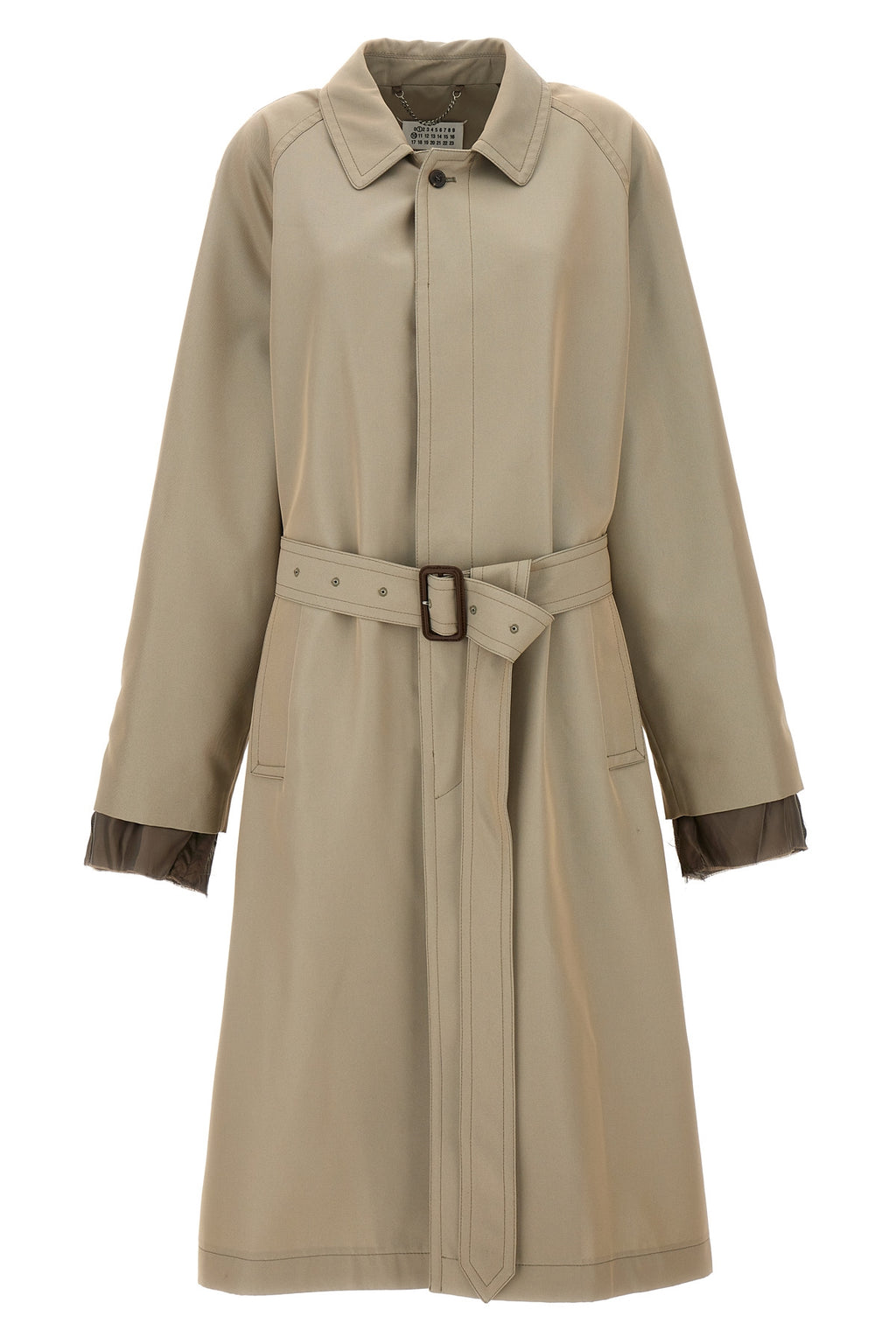 MAISON MARGIELA Long single-breasted trench coat For Men 65% cotton, 35% polyester