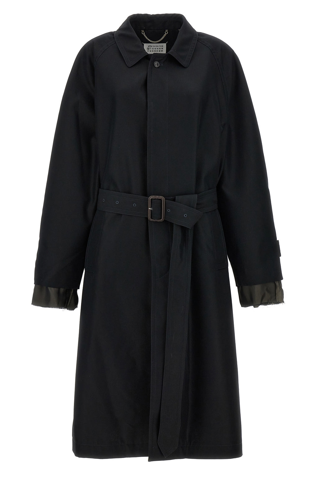 MAISON MARGIELA Long single-breasted trench coat For Men 65% cotton, 35% polyester