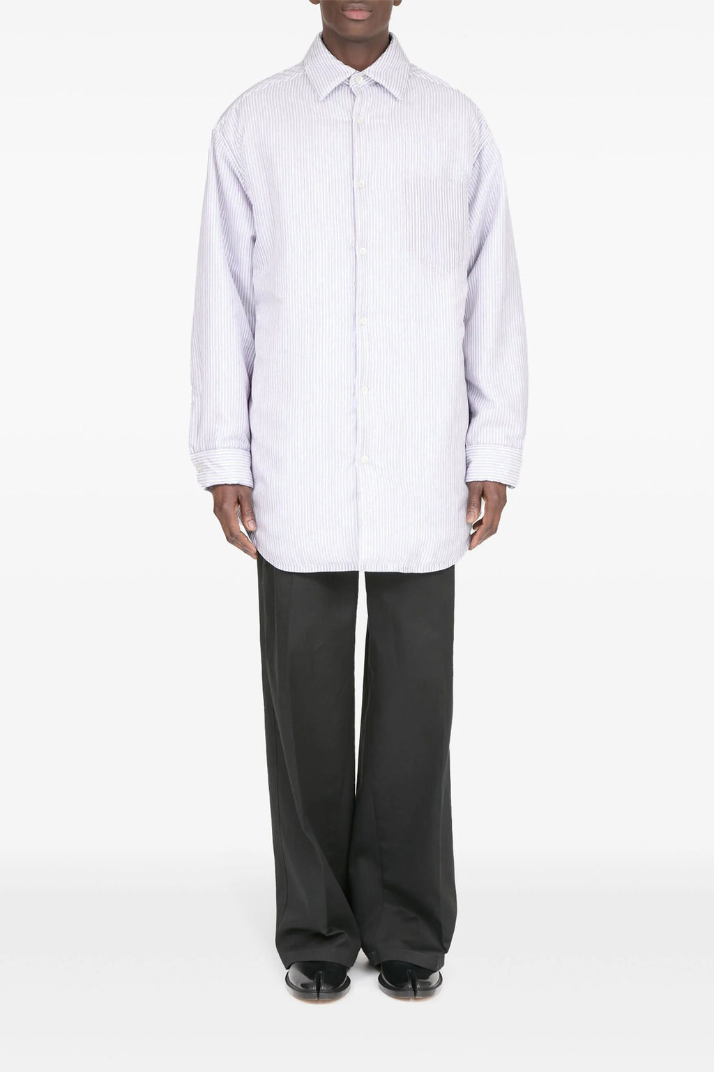MAISON MARGIELA Striped shirt jacket For Men 100% cupro