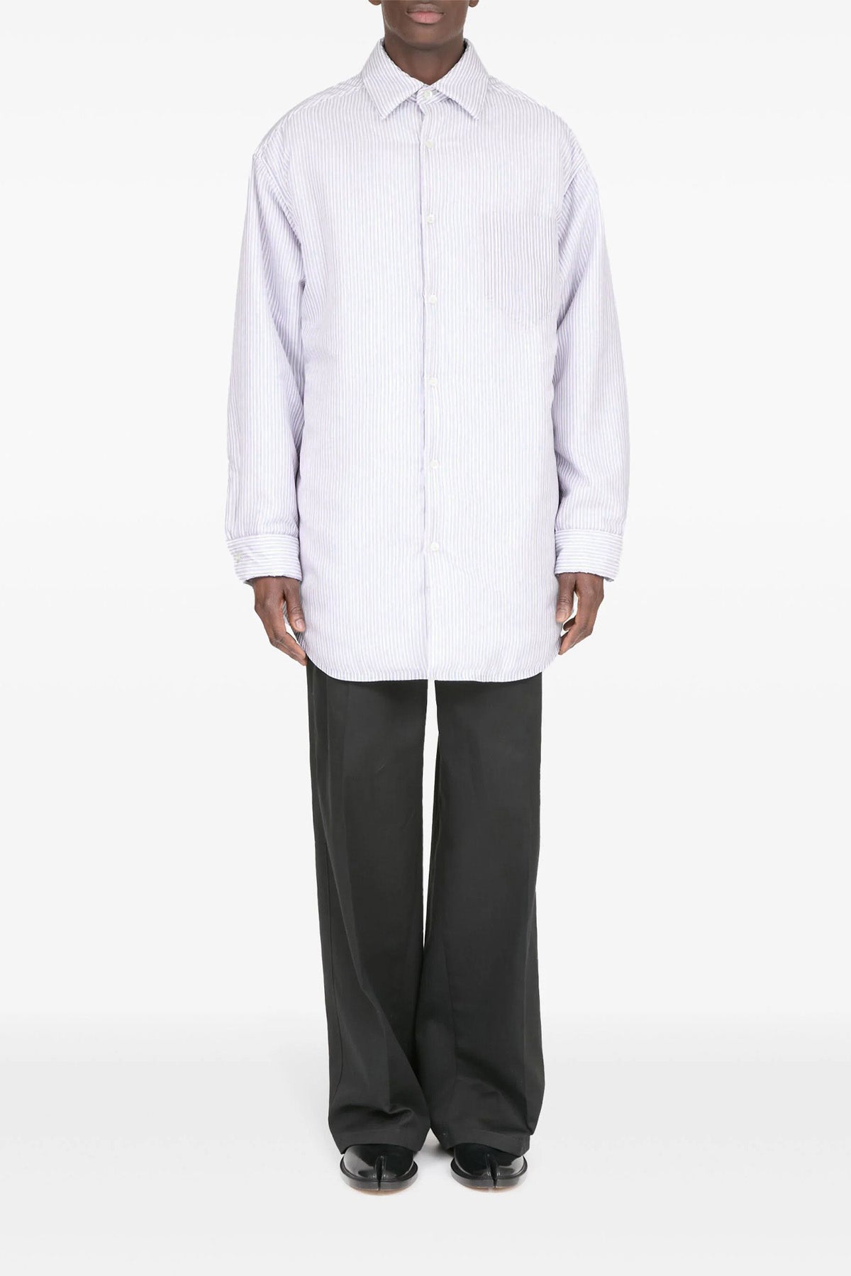 MAISON MARGIELA Striped shirt jacket For Men 100% cupro