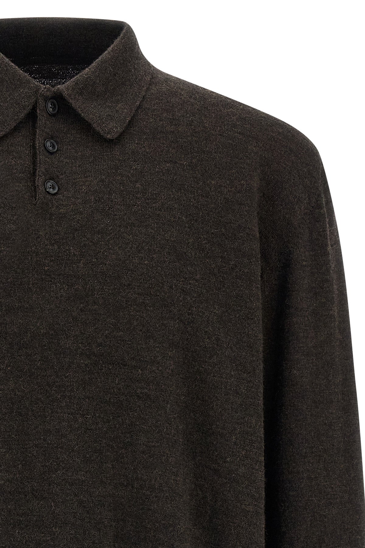 maison margiela Suede patch polo shirt