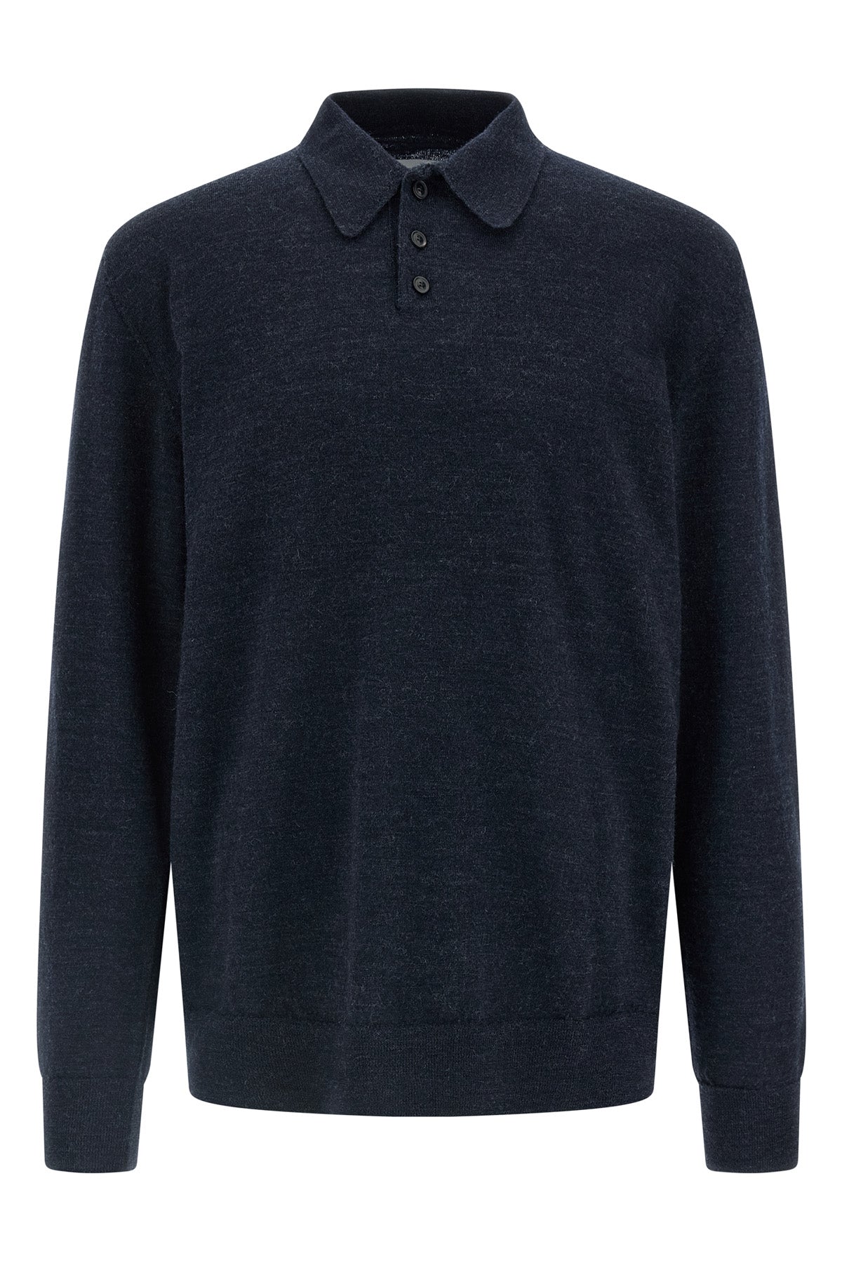 MAISON MARGIELA Suede patch polo shirt For Men 100% wool