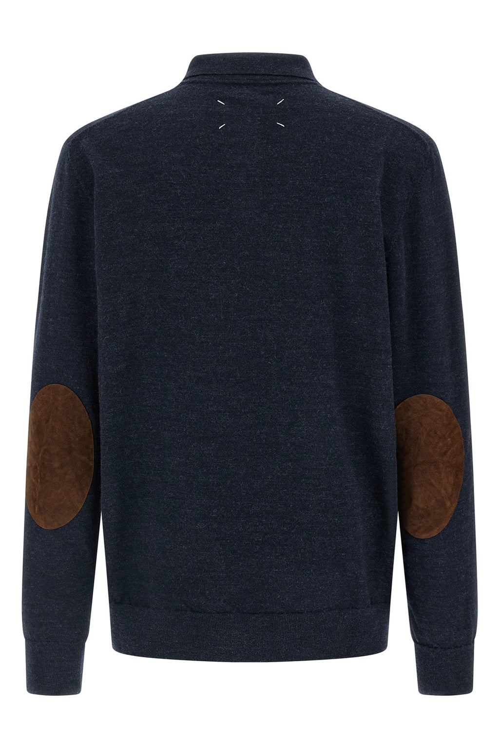 MAISON MARGIELA Suede patch polo shirt For Men 100% wool