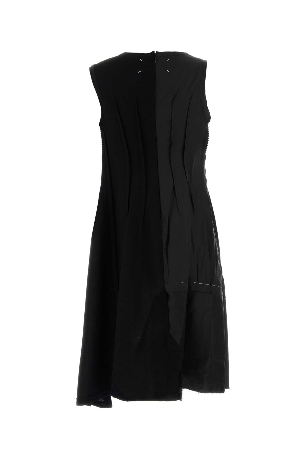 MAISON MARGIELA Midi Dress For Women Tessuto: 100% Lana Vergine - Tessuto 1: 60% Acetato 40% Cupro - Tessuto 2: 100% Seta