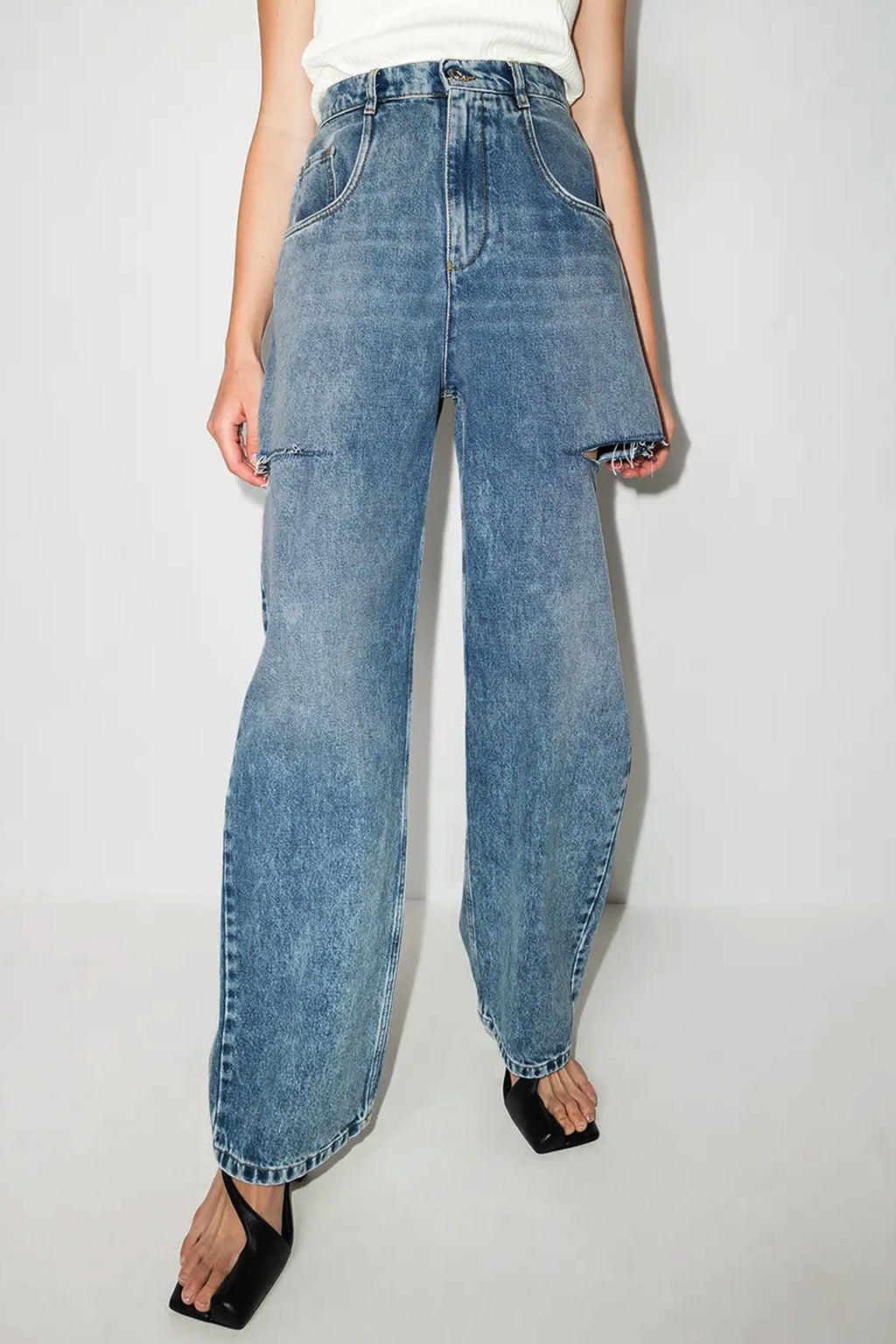 maison margiela Cut-out jeans