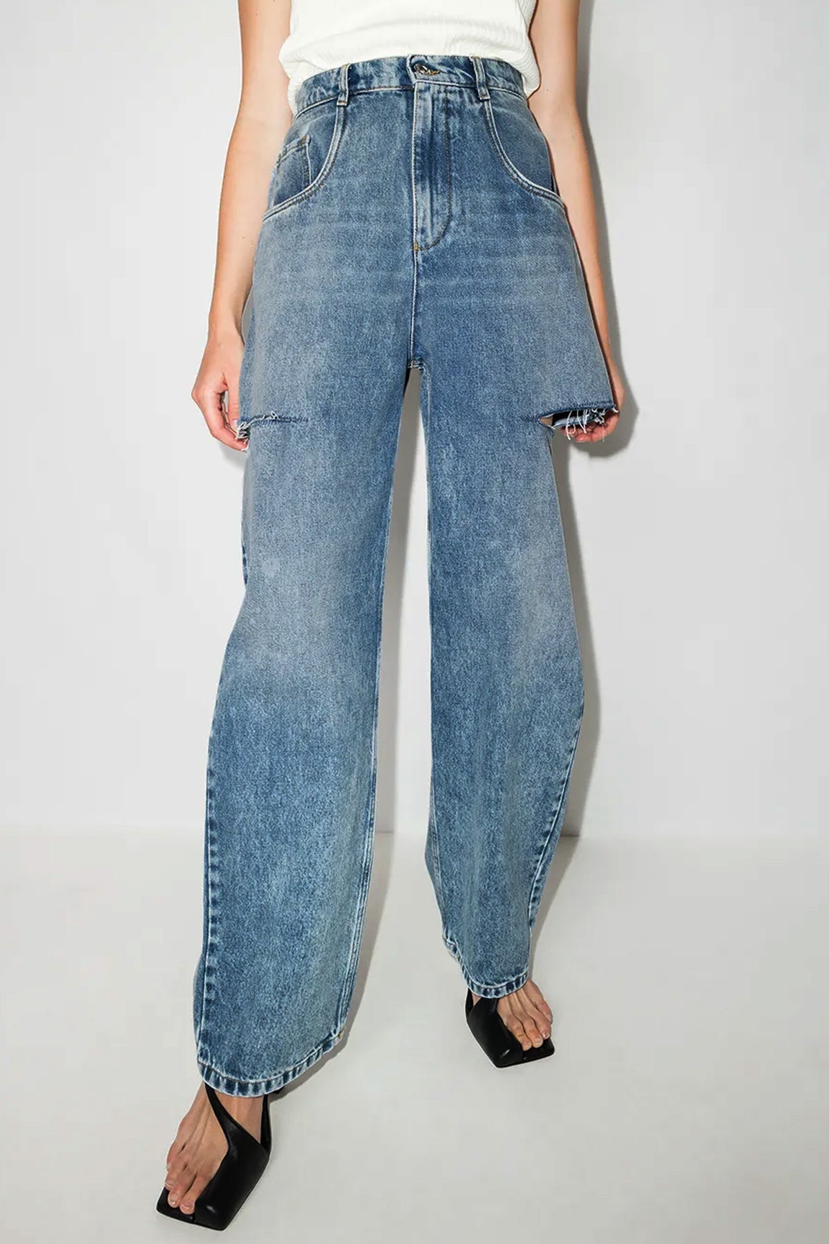 maison margiela Cut-out jeans