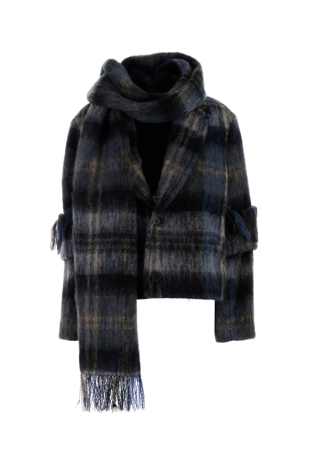 LOEWE JACKET For Women Exterior: 64% Mohair 31% Wool 5% Nylon Lining: 100% Viscose
