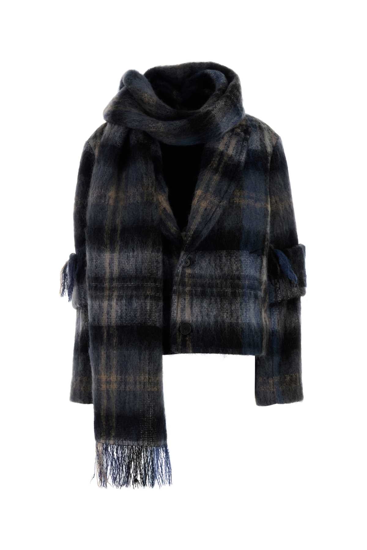 LOEWE JACKET For Women Exterior: 64% Mohair 31% Wool 5% Nylon Lining: 100% Viscose