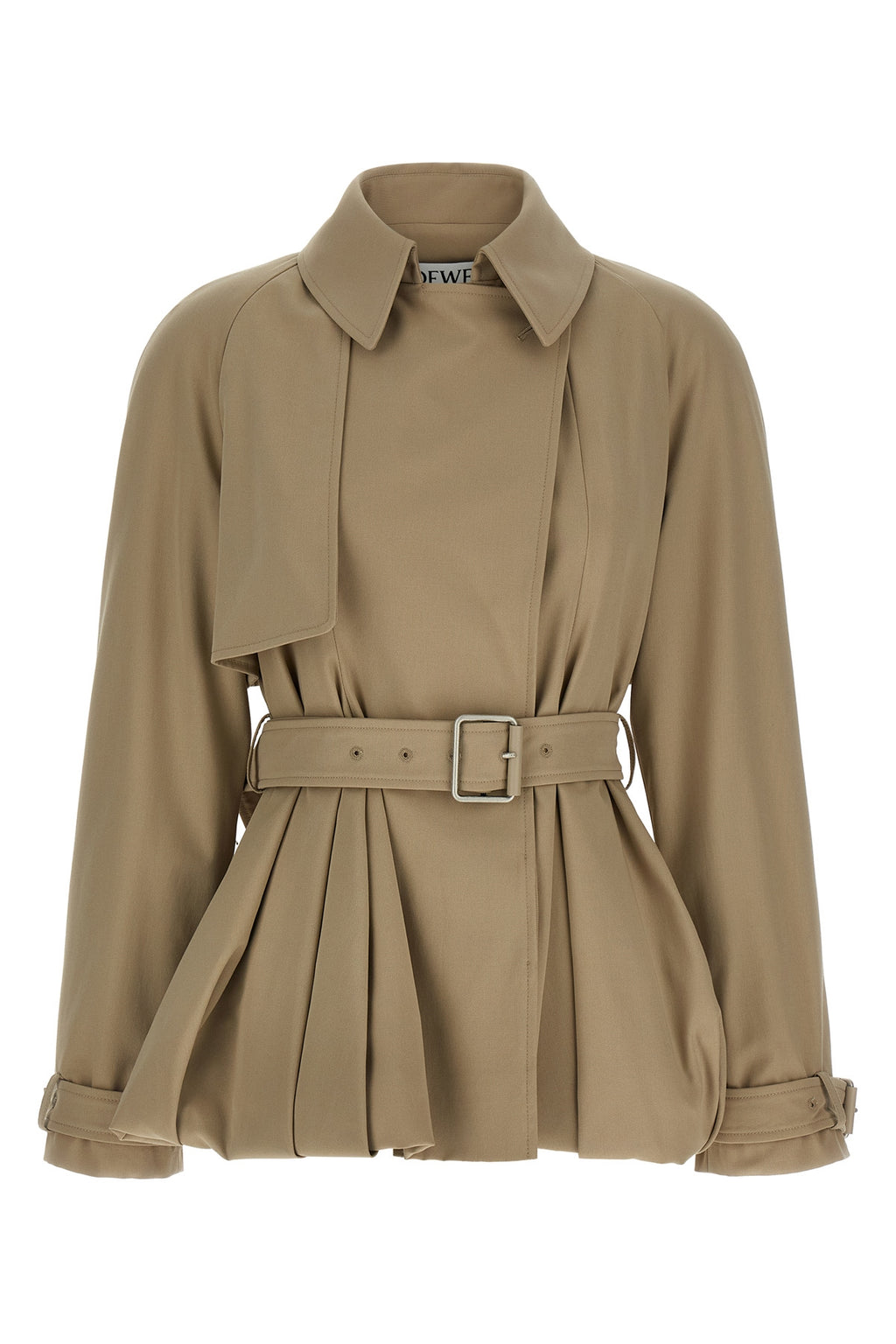 LOEWE Balloon trench coat For Women 95% cotton 5% calf leather
