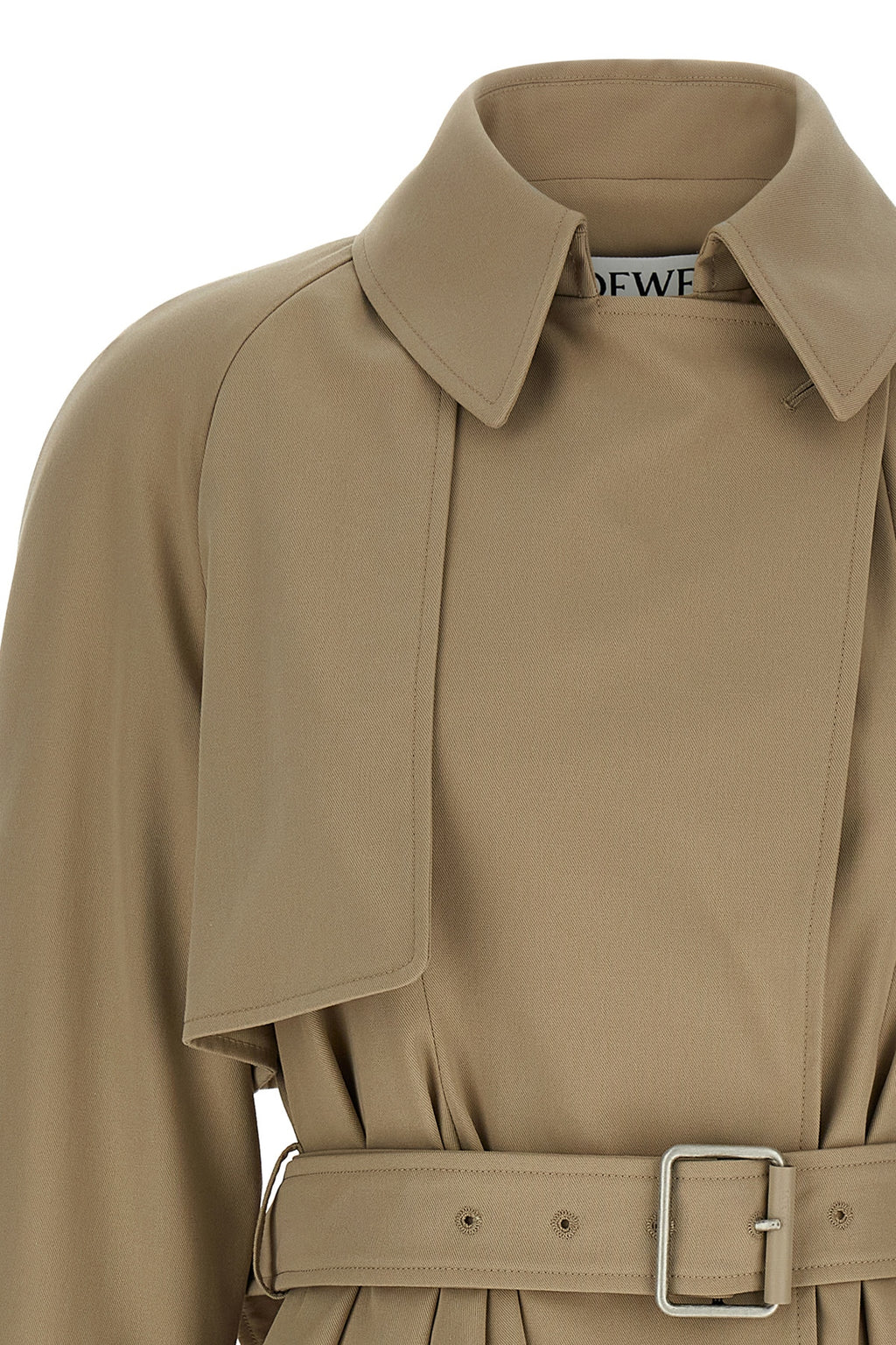 LOEWE Balloon trench coat For Women 95% cotton 5% calf leather