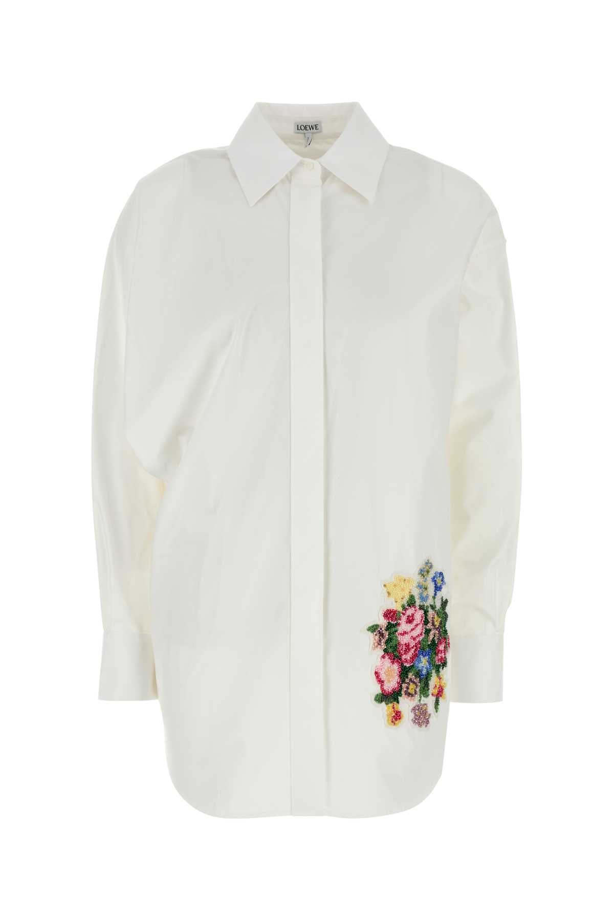 LOEWE EMBROIDERED DRAPED SHIRT For Women Exterior: 100% Cotton