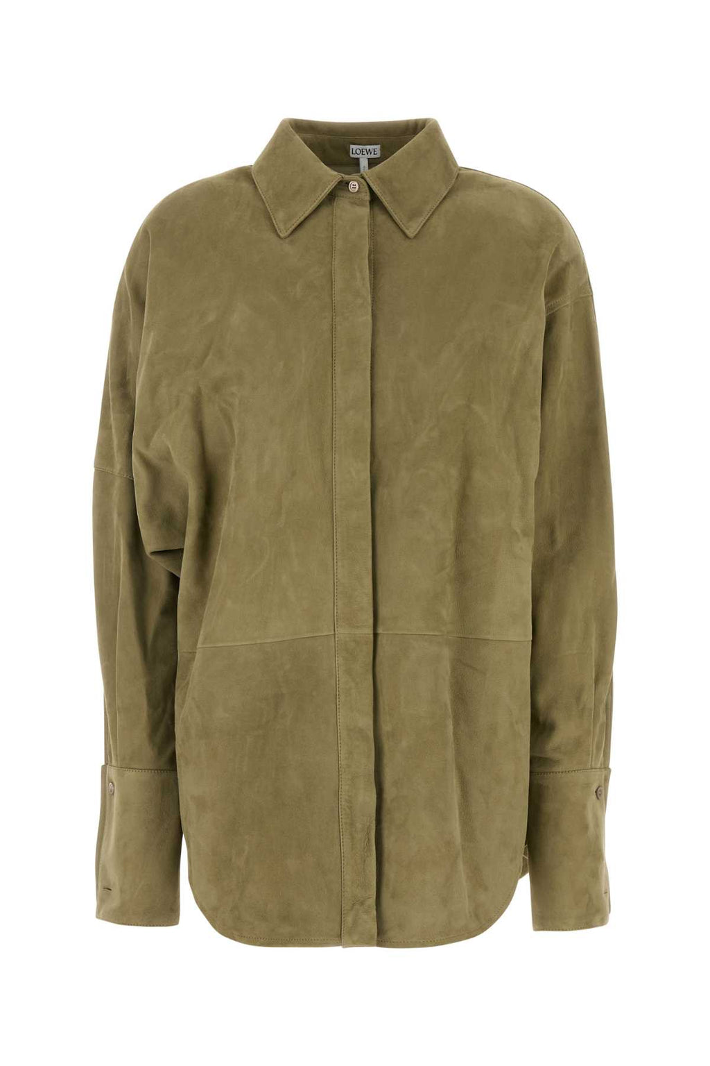 LOEWE DRAPED SHIRT For Women Exterior: 100% Suede