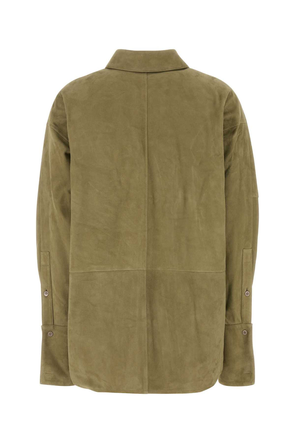 LOEWE DRAPED SHIRT For Women Exterior: 100% Suede