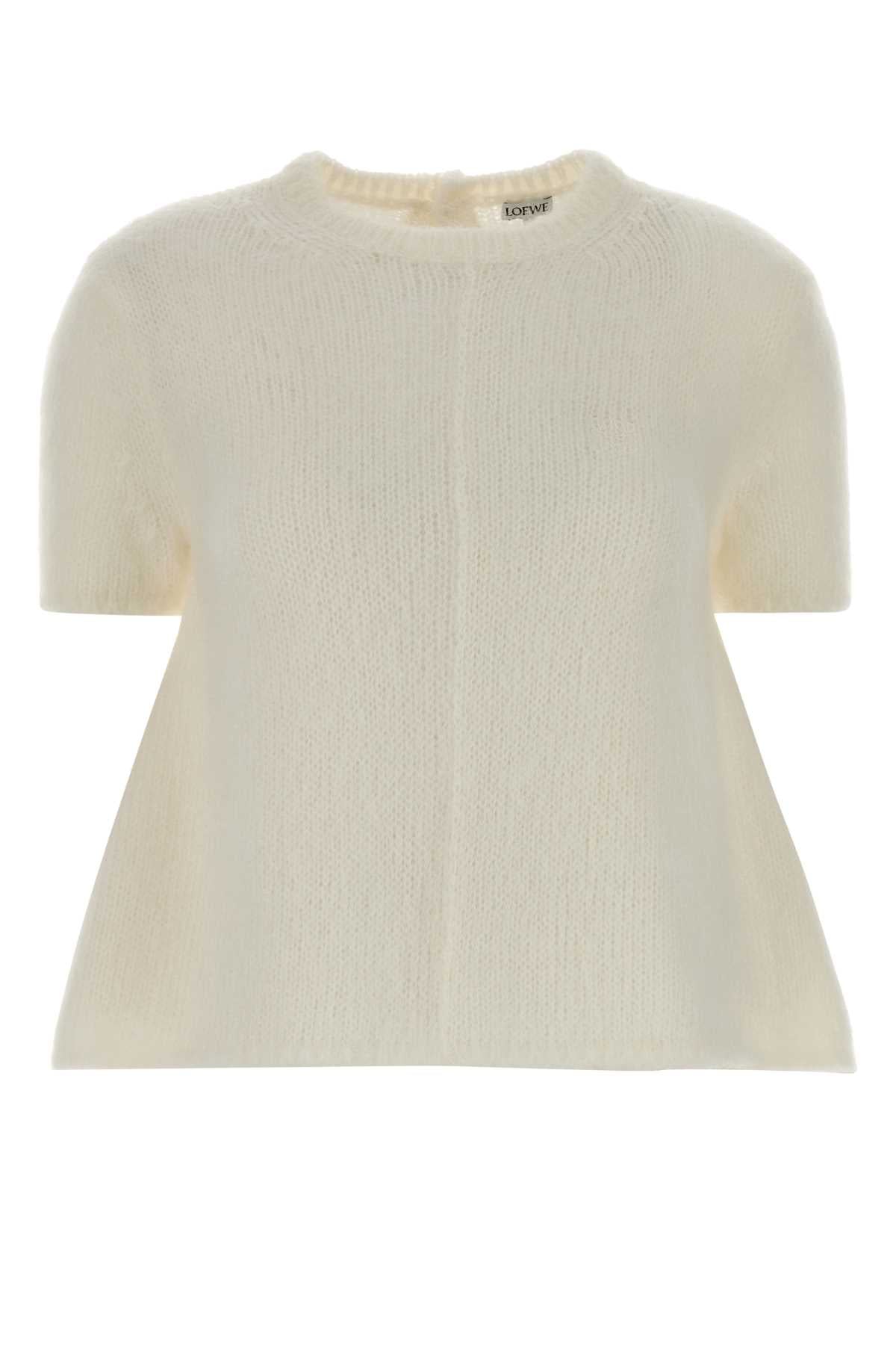 LOEWE SHORT SLEEVE SWEATER For Women Exterior: 65% Mohair 29% Nylon 5% Wool 1% Elastane