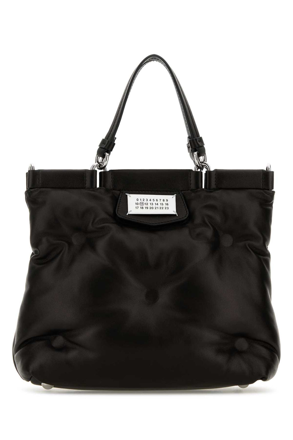 MAISON MARGIELA GLAM SLAM SHOPPING SMALL For Women Corpo: 100% Pelle Ovina - Applicazione: 100% Pelle Bovina - Fodera: 100% Poliestere - Interno: 100% Pelle Ovina - Minuteria Metallica: 100% Zinc Alloy - Minuteria Metallica 1: 65% Zinc Alloy 35% Ottone - Minuteria Metallica 2: 81% Zinc Alloy 19% Ottone - Minuteria Metallica 3: 100% Ottone