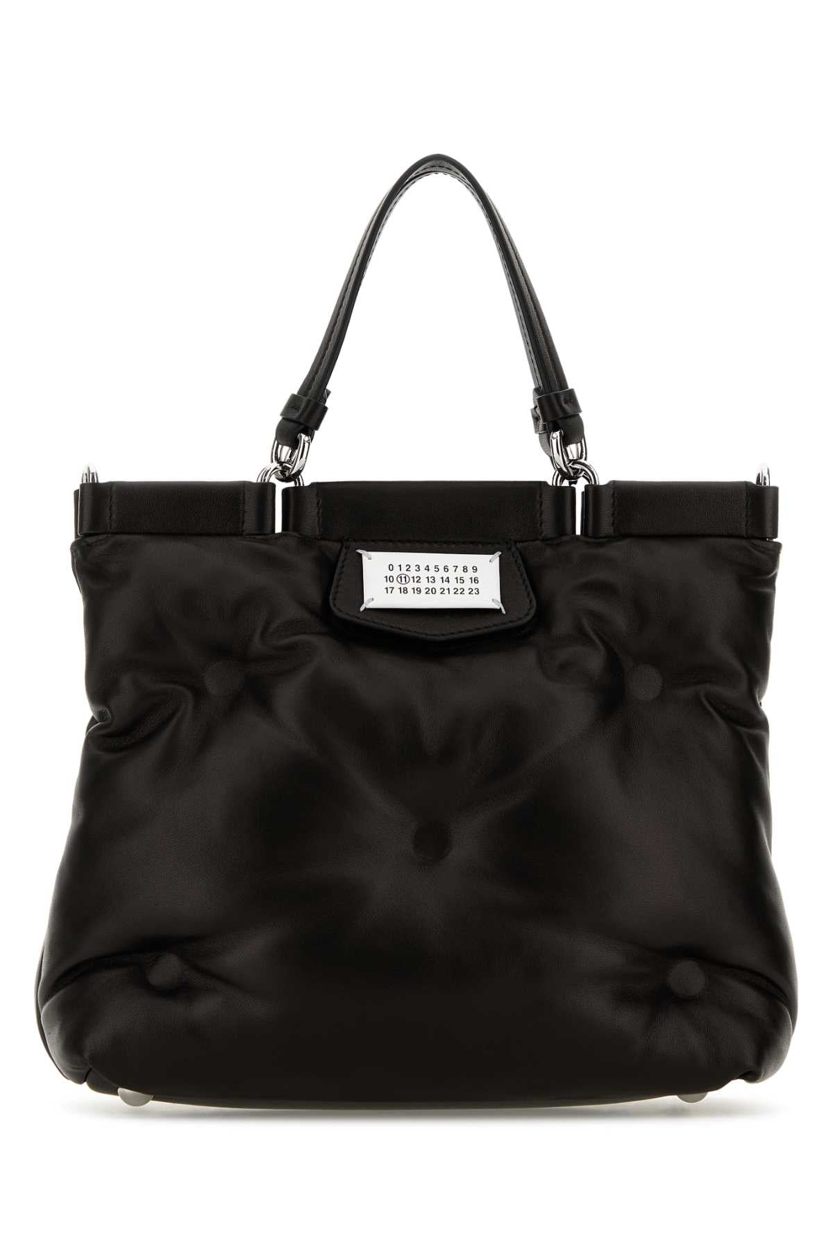 MAISON MARGIELA GLAM SLAM SHOPPING SMALL For Women Corpo: 100% Pelle Ovina - Applicazione: 100% Pelle Bovina - Fodera: 100% Poliestere - Interno: 100% Pelle Ovina - Minuteria Metallica: 100% Zinc Alloy - Minuteria Metallica 1: 65% Zinc Alloy 35% Ottone - Minuteria Metallica 2: 81% Zinc Alloy 19% Ottone - Minuteria Metallica 3: 100% Ottone