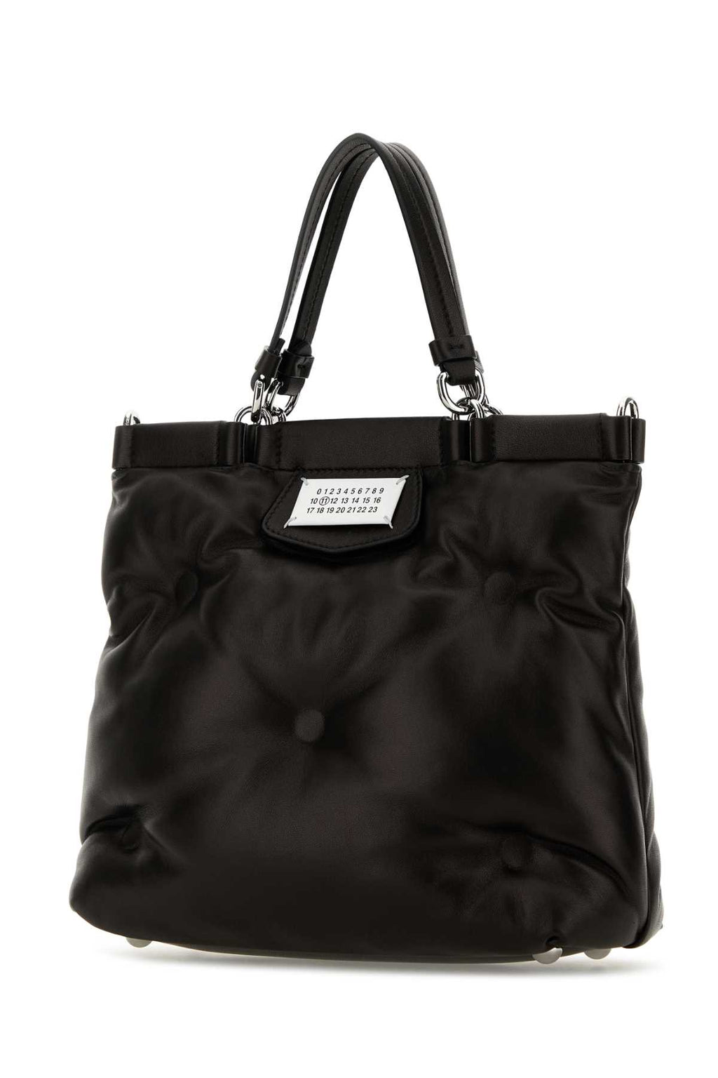 MAISON MARGIELA GLAM SLAM SHOPPING SMALL For Women Corpo: 100% Pelle Ovina - Applicazione: 100% Pelle Bovina - Fodera: 100% Poliestere - Interno: 100% Pelle Ovina - Minuteria Metallica: 100% Zinc Alloy - Minuteria Metallica 1: 65% Zinc Alloy 35% Ottone - Minuteria Metallica 2: 81% Zinc Alloy 19% Ottone - Minuteria Metallica 3: 100% Ottone